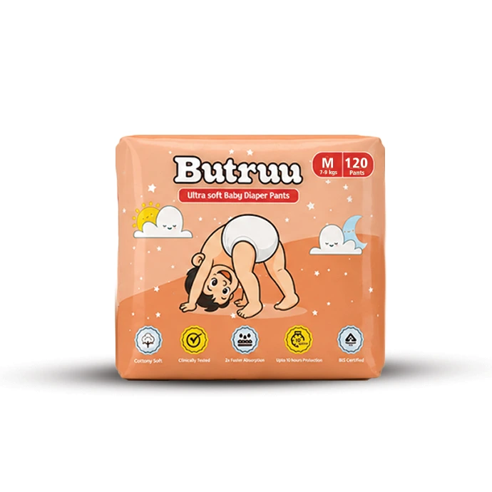 Ultra Soft Baby Diaper Pants-Medium - 120
